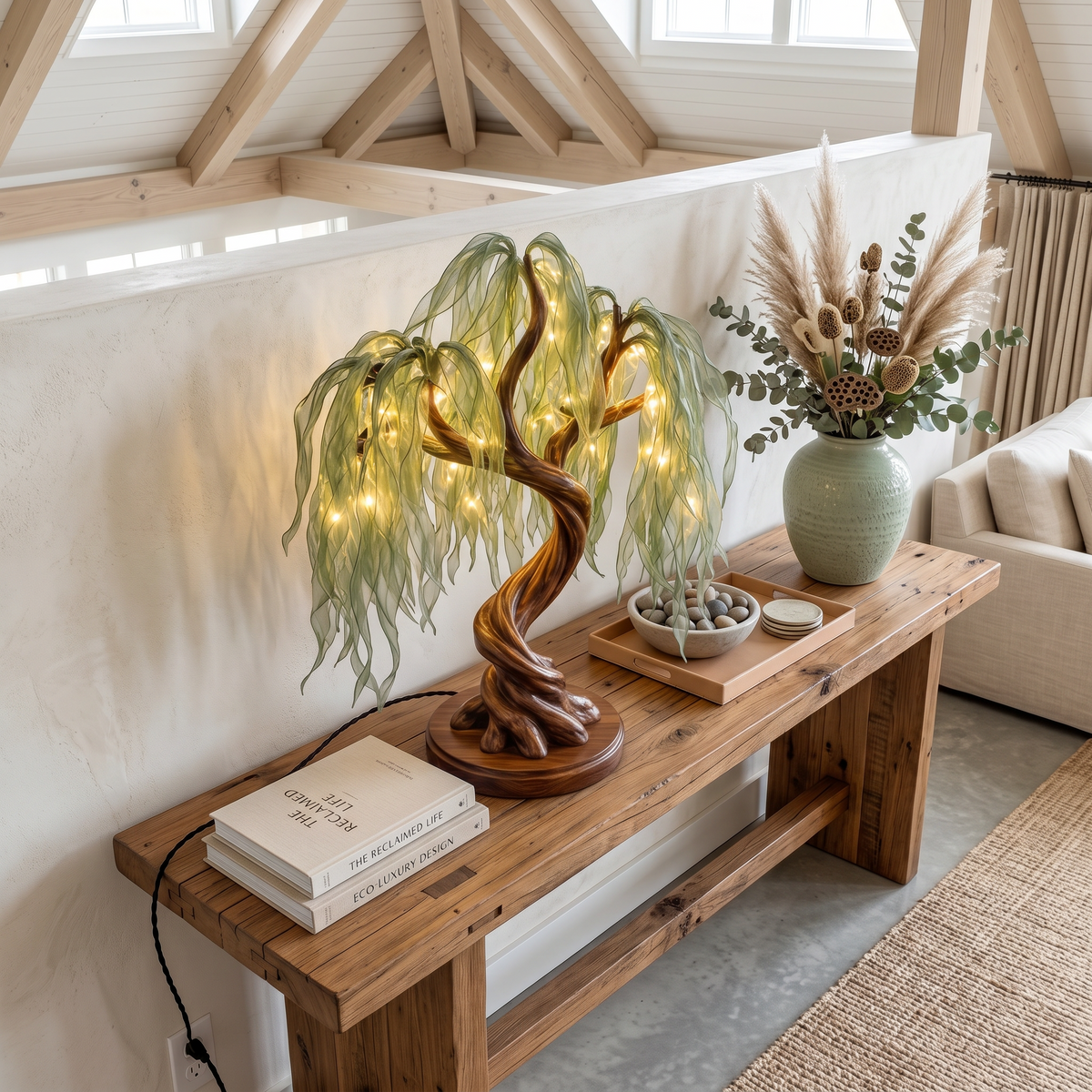Boho Fairy Light Tree Lamp For Bedroom Decor