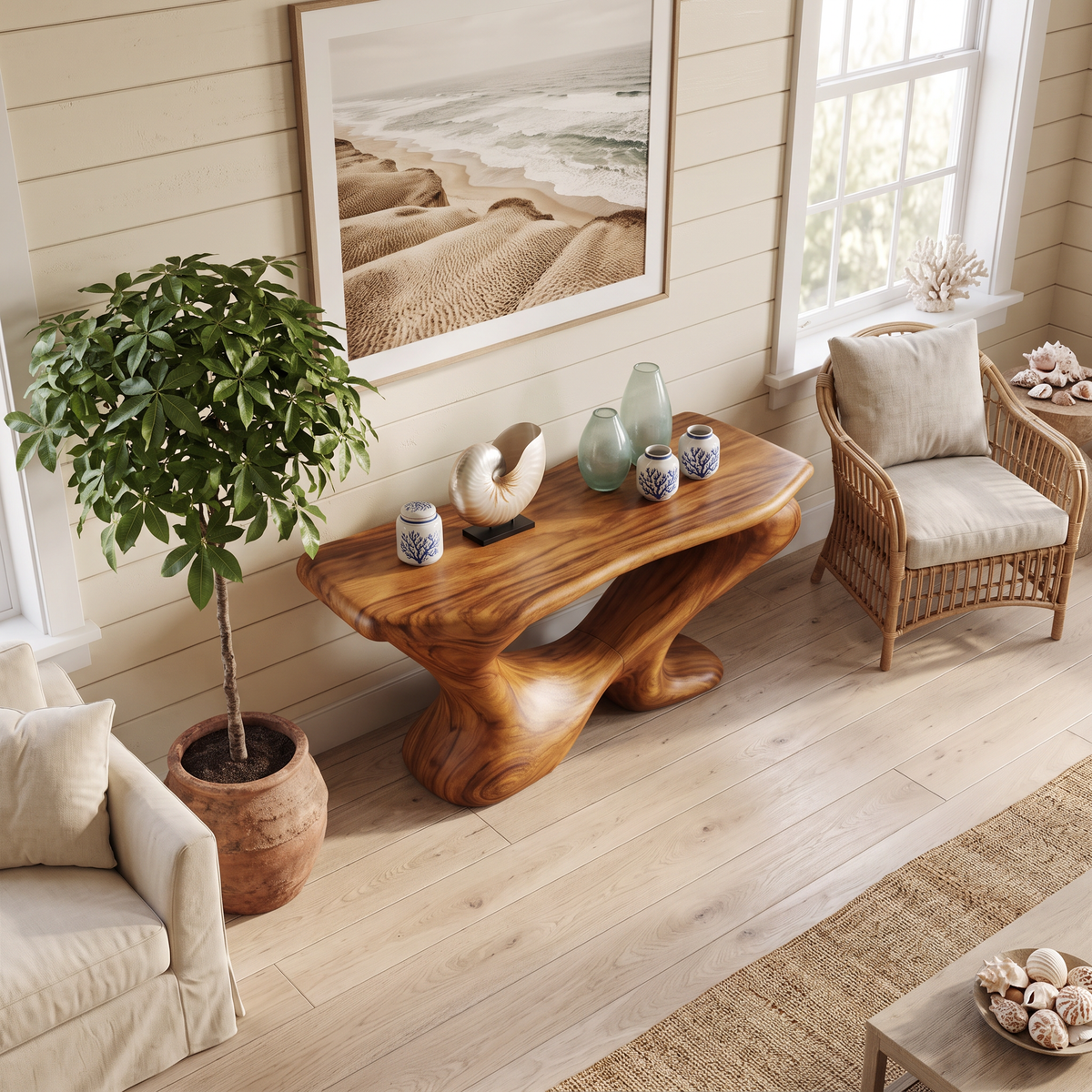Farmhouse Chic Console Table Entryway Decor - view 2