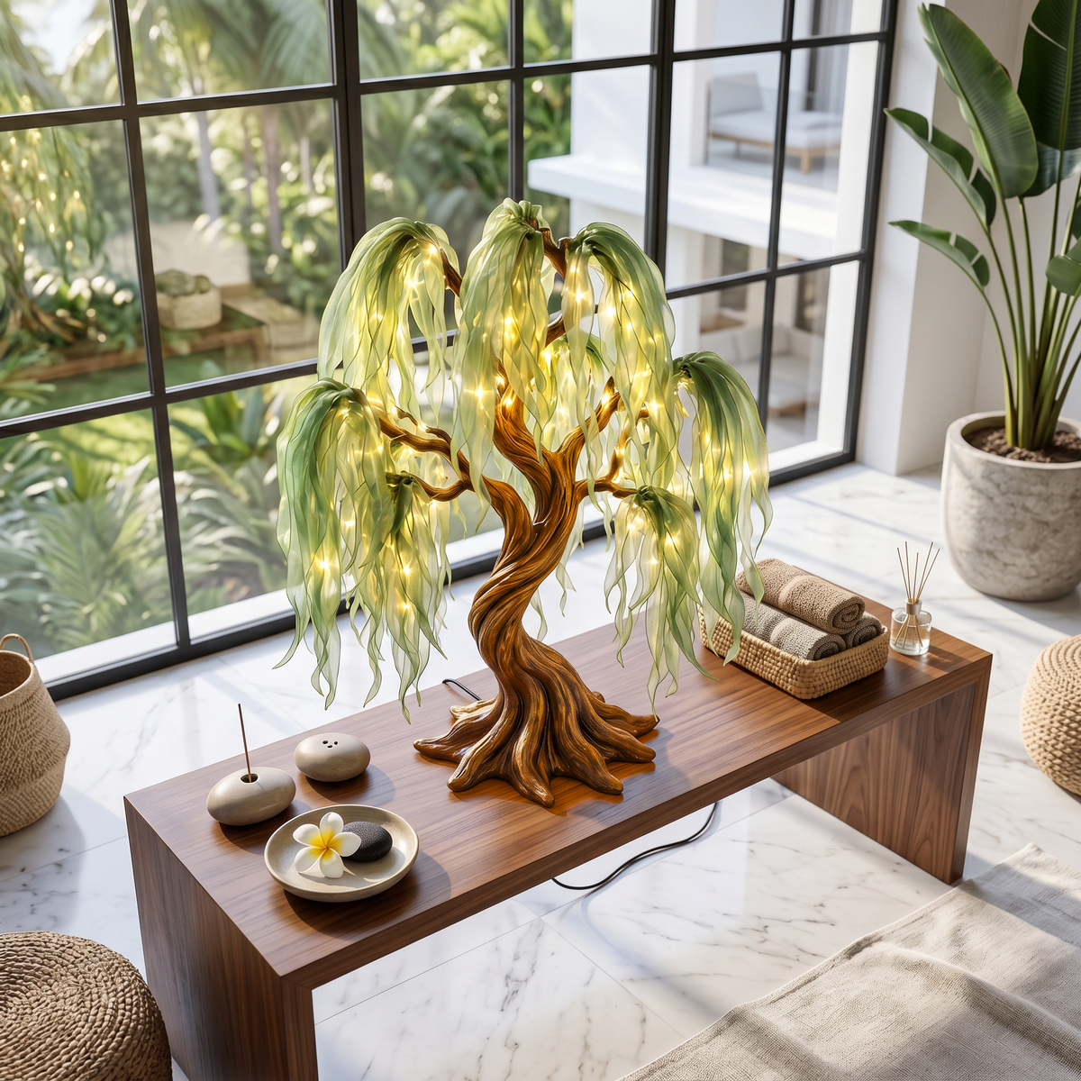 Contemporary Sculptural Tree Table Lamp For Living Room - view 2