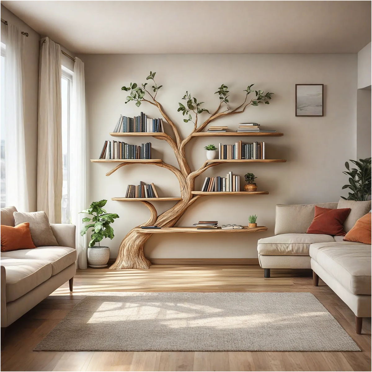 Driftwood Branch Shelf Floating Shelf Wall Mouted - view 2