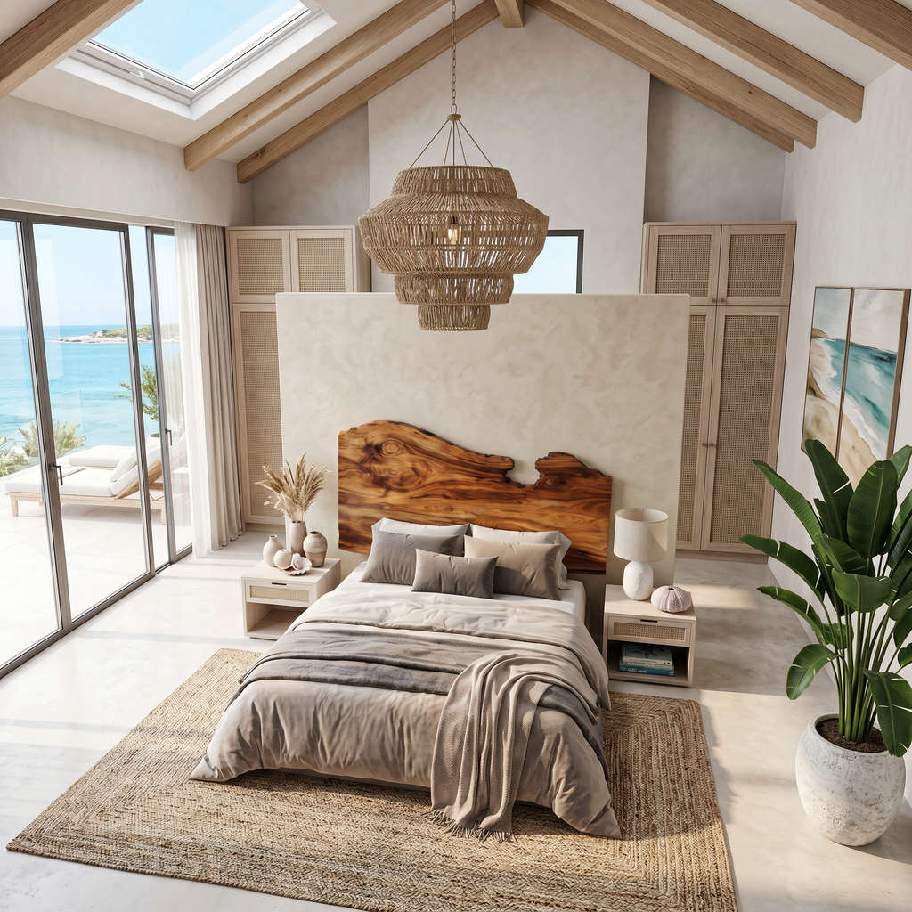 Contemporary Live Edge Headboard Wooden Bed Headboard For Bedroom