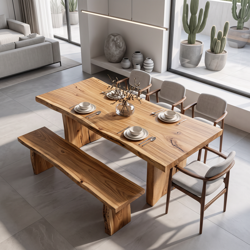 Custom Dining Table Walnut Wood Farmhouse Gift - view 2