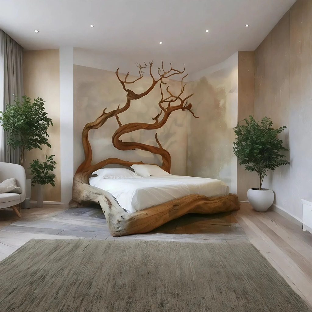 Backdrop Bed Frame Wood Furniture Handmade Decor Bedroom Valentine Gift - view 2