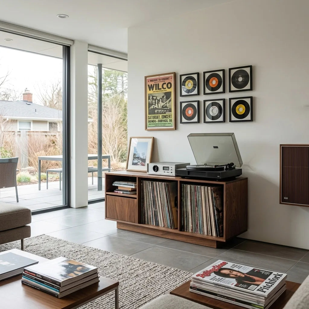 Contemporary Turntable Record Cabinet For Living Room - view 2
