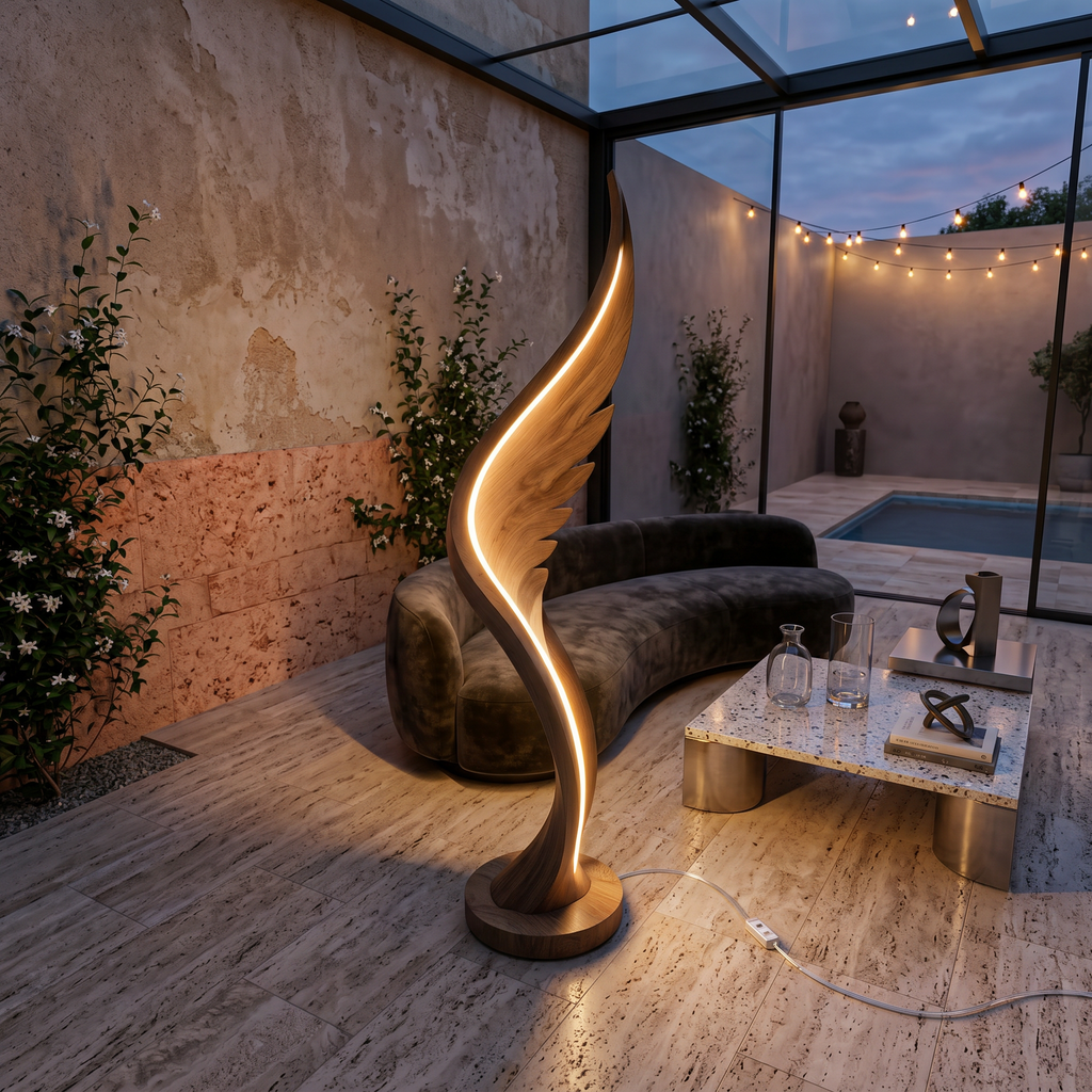 Contemporary Soaring Wing Floor Lamp For Modern Lounge - view 2