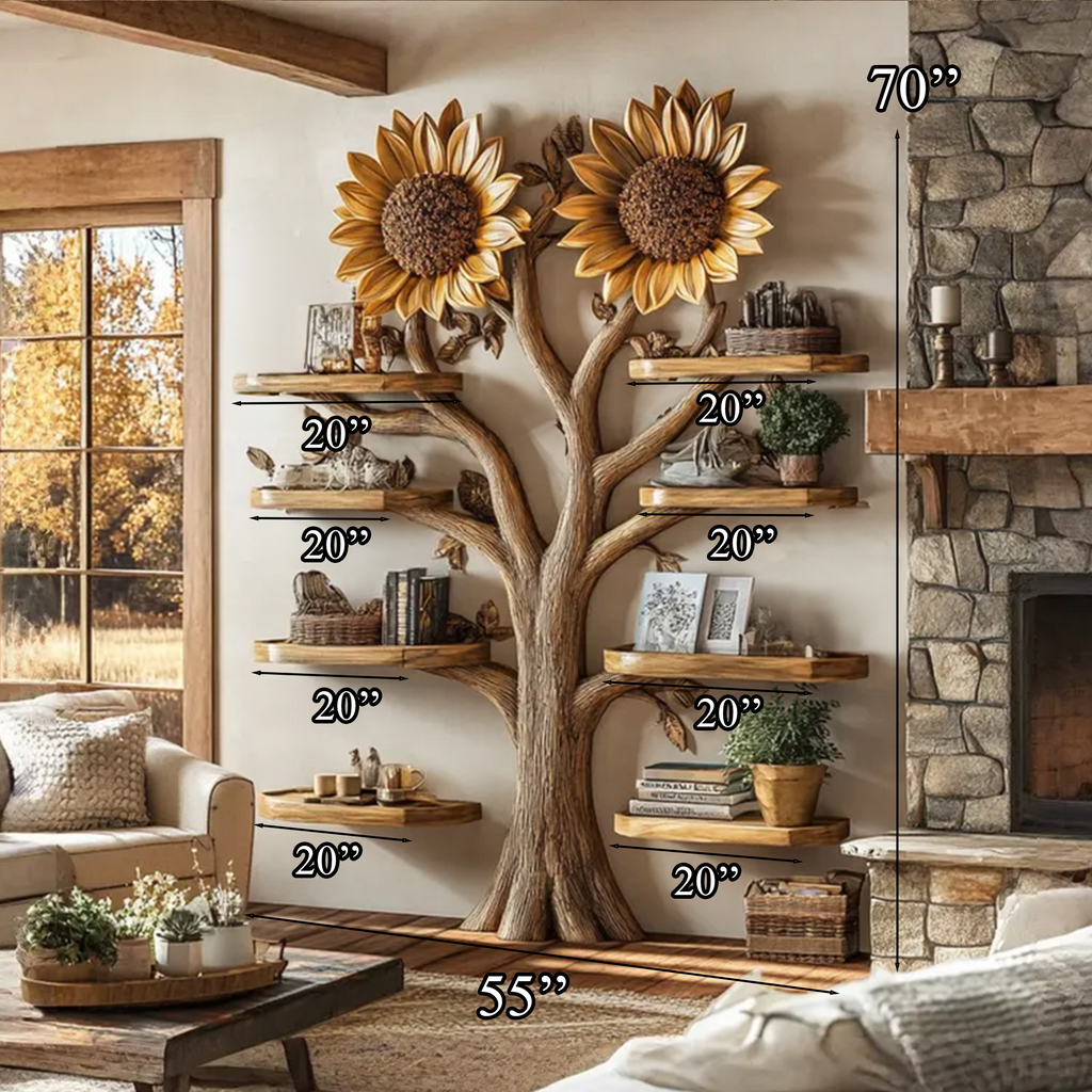Driftwood Branch Tree Bookshelf Wall Mounted Shelf - view 6