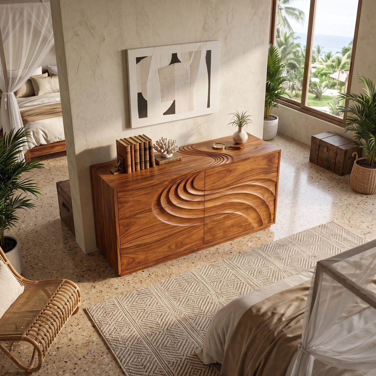 Contemporary Flow Dresser Drawer For Modern Bedroom - view 2