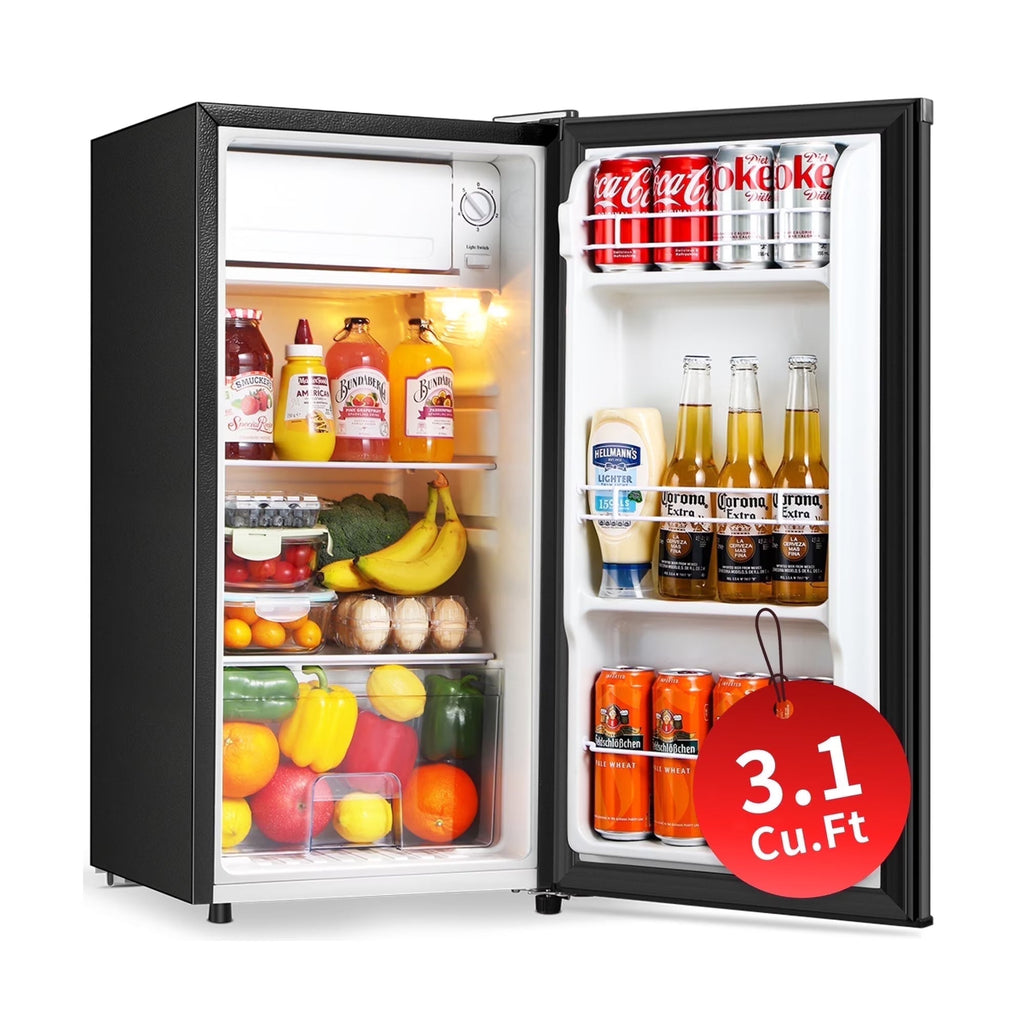 Kcpolre Mini Fridge With Freezer, 3.1 Cu.Ft, Pink - JINXIN85B