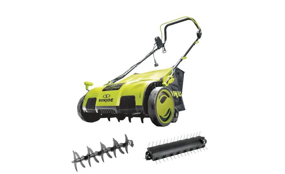 Sun Joe Electric Lawn Dethatcher With Collection Bag, 15 in. 13 Amp - AJ805E
