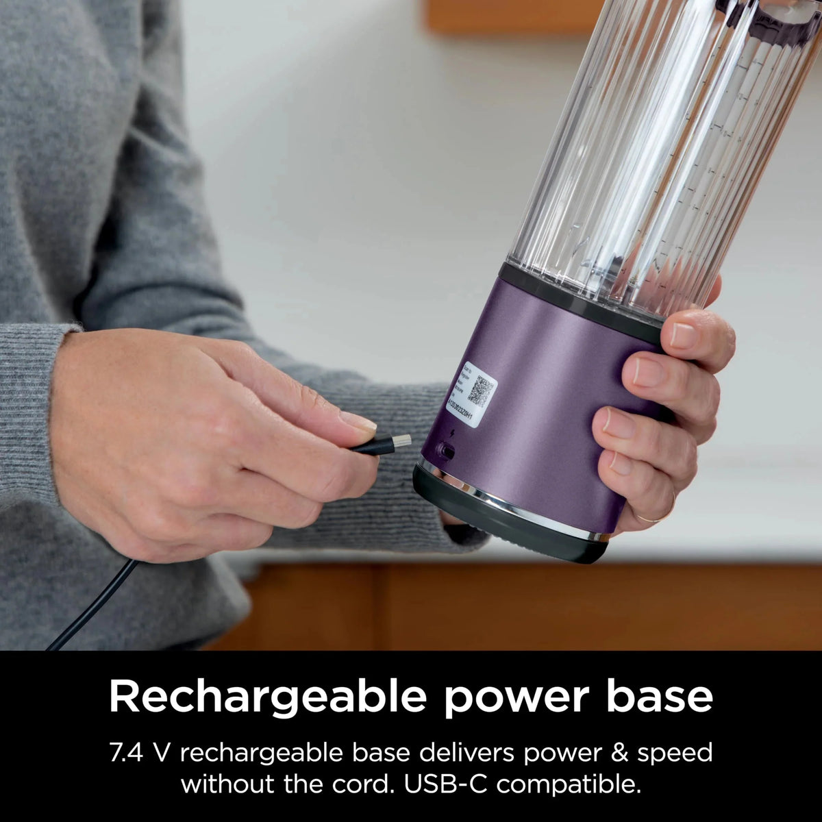 Ninja Blast Portable Personal Blender, Cordless, 18 oz, Metallic Purple - BC151PL