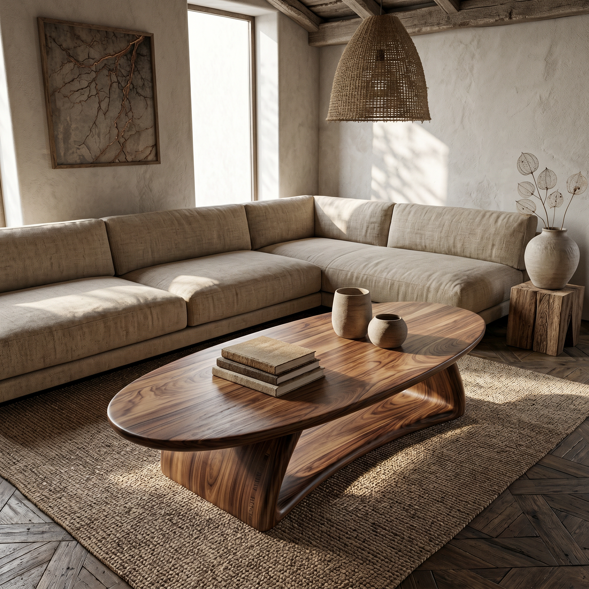 Contemporary Coffee Table With Artistic Sculptural Form For Living Room - view 2