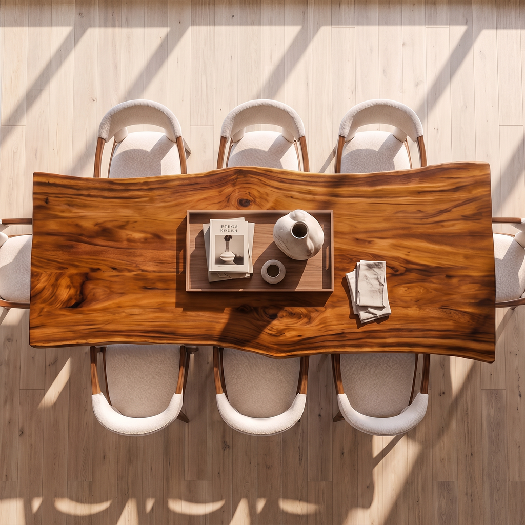 Contemporary Dining Table With Freeform Top For Dining Room - view 2
