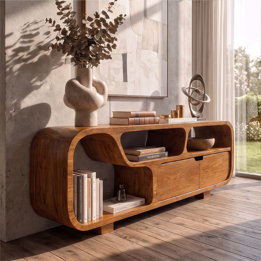 Contemporary Sideboard With Floating Drawer Design For Living Room - view 2