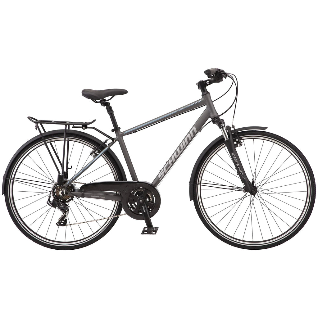 Schwinn Network 6c Hybrid Bike, 21 Speeds, Large 19.5 in Men's Style Frame, 700c Wheels, Grey