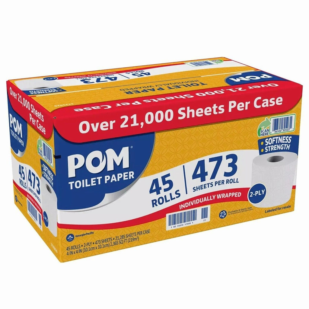 American Standart 2-Ply Bath Tissue, 45 Rolls