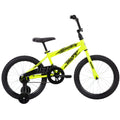 Huffy Kids Bicycle 18in, Neon Yellow, Single-Speed, Training Wheels - Rock It