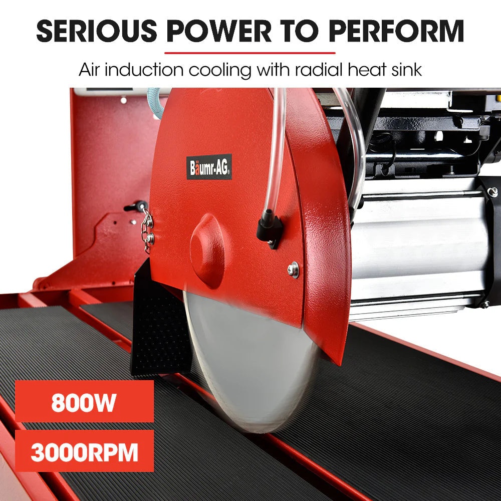 BAUMR-AG 800W Wet Tile Saw With 200mm (8 inch) Diamond Blade And 720mm Cutting Length - BTS210