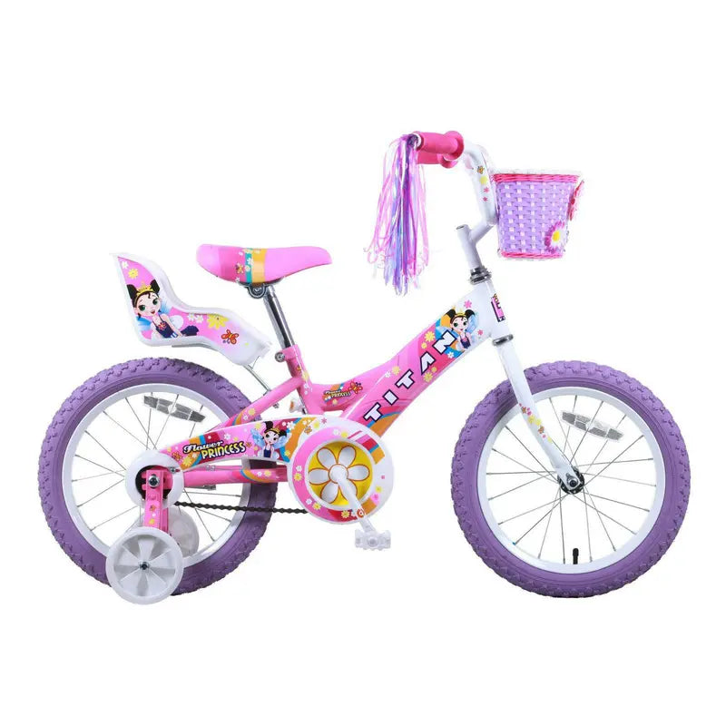 Titan Flower Princess Girls BMX Bike, 16 in, Pink - 081-8116