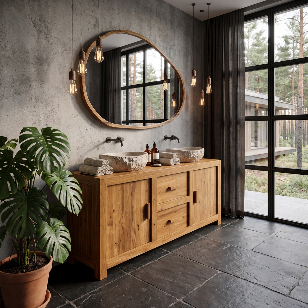 Contemporary Double Bathroom Vanity With Cabinet And Drawer Storage For Bathroom - view 2