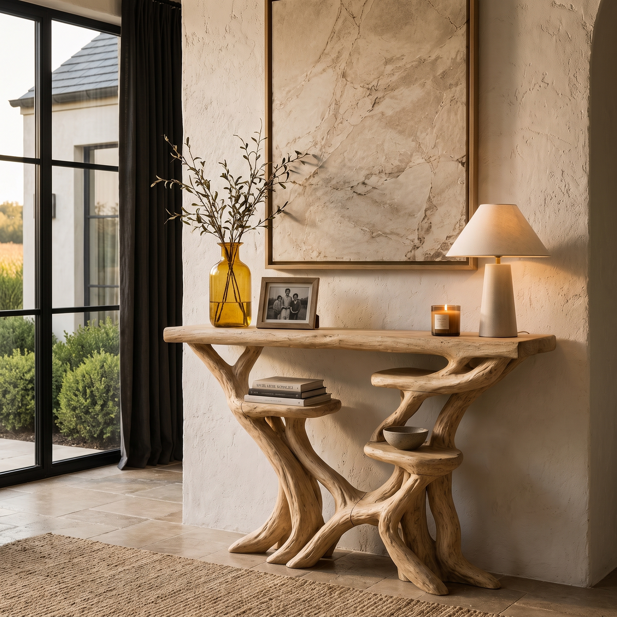 Artisan Tree Branch Console Table For Entryway And Living Room - view 2
