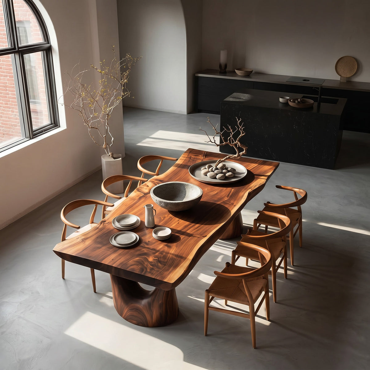 Elegant Sculptural Dining Table For Dining Room
