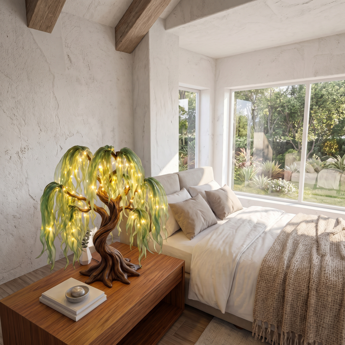 Contemporary Sculptural Tree Table Lamp For Living Room