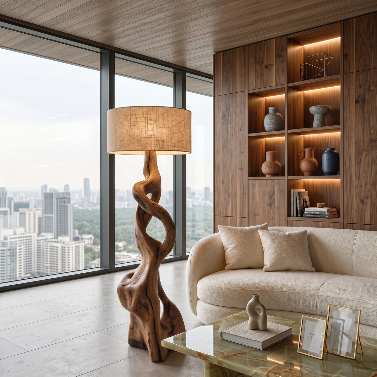 Artistic Carved Floor Lamp For Bedroom Or Living Room
