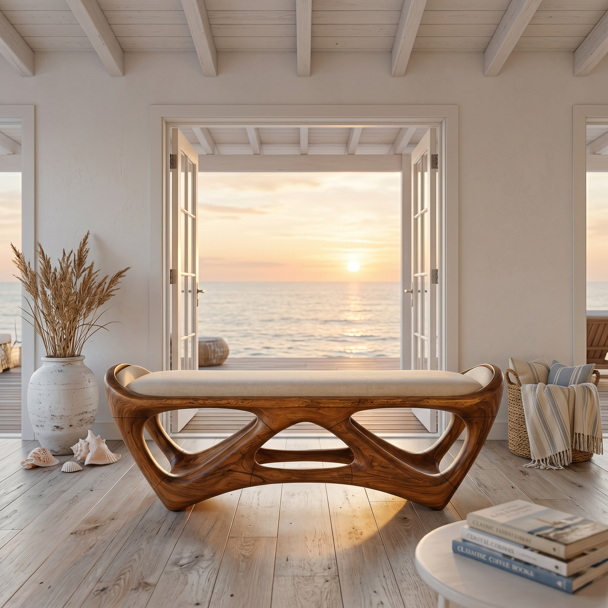 Designer Wooden Bench Creative Studio