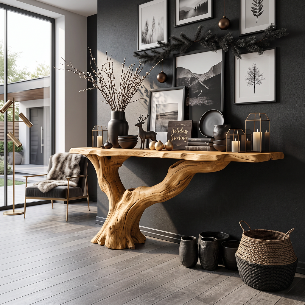 Console Table Solid Wood Farmhouse Entryway Gift - view 2