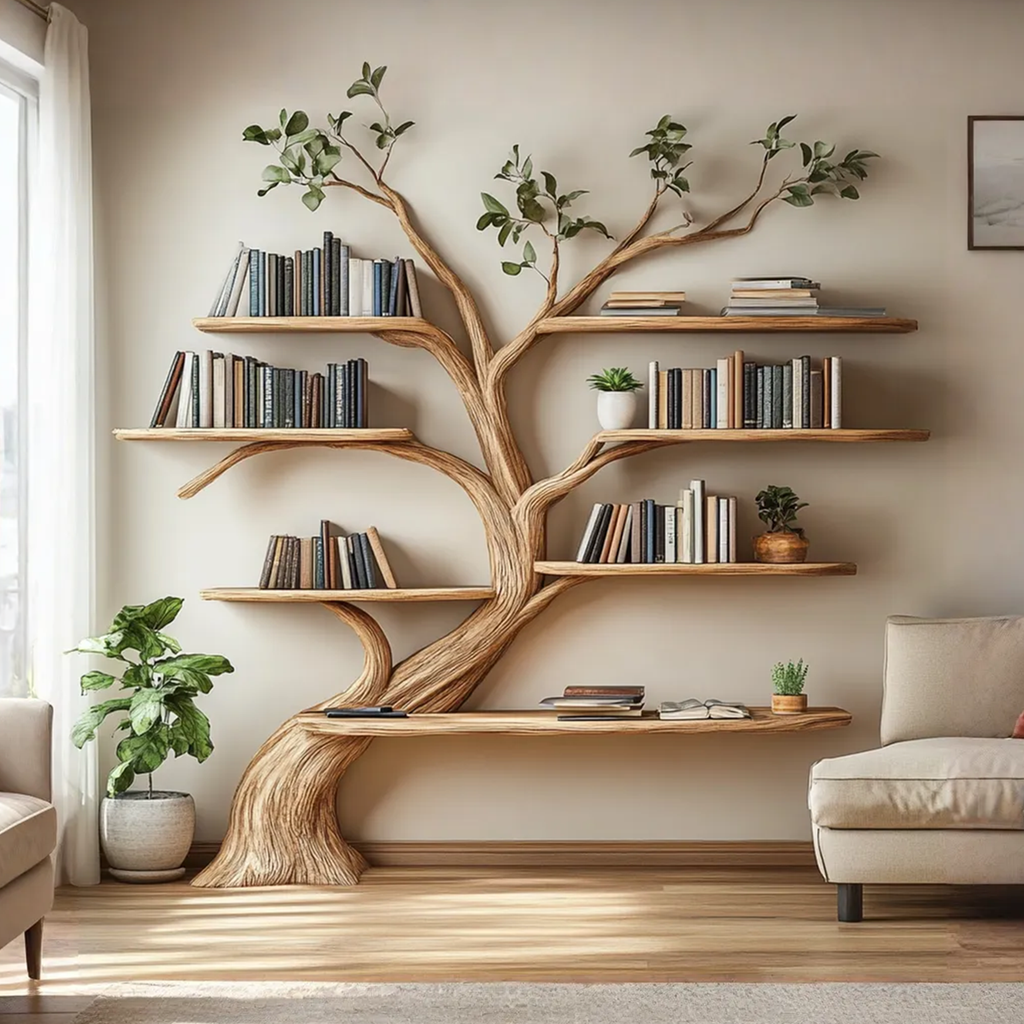 Driftwood Branch Shelf Floating Shelf Wall Mouted - view 3