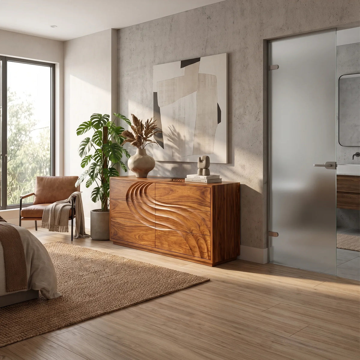 Contemporary Flow Dresser Drawer For Modern Bedroom