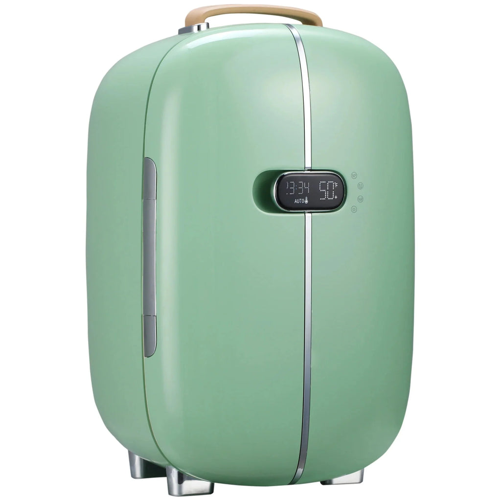HOMCOM Portable Beauty Fridge, 0.4 Cu. Ft, 12 L, 10.75 in L x 10.75 in W x 17.5 in H - 800-136WT