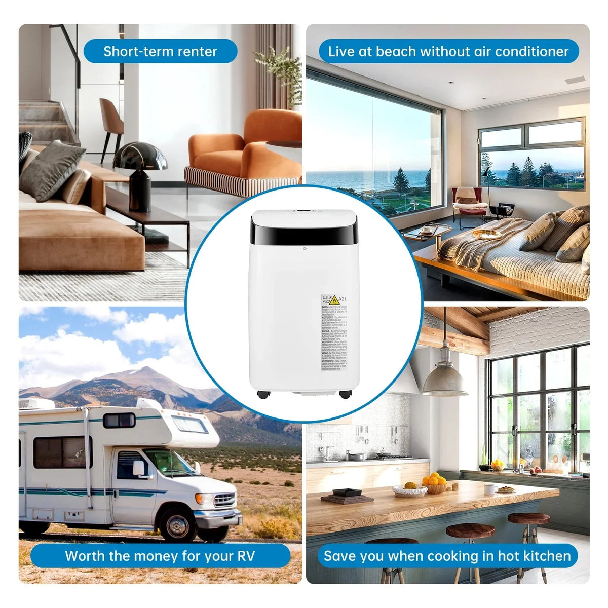 EastVita Portable Air Conditioner 10000 BTU With Remote Control And Window Kit