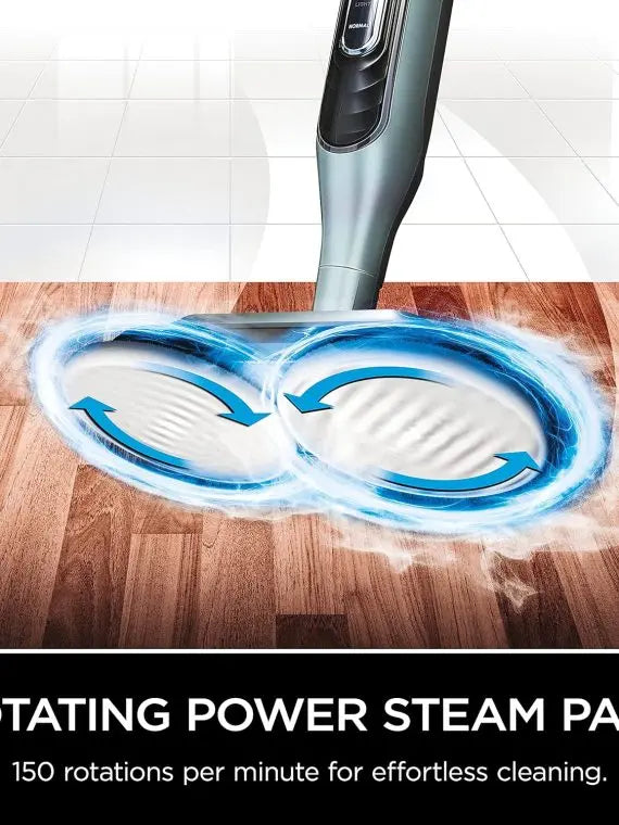 Shark Steam Mop for Hard Floors, 6 Washable Pads, 2 Steam Modes, Pure Water Blue - S7000AMZ