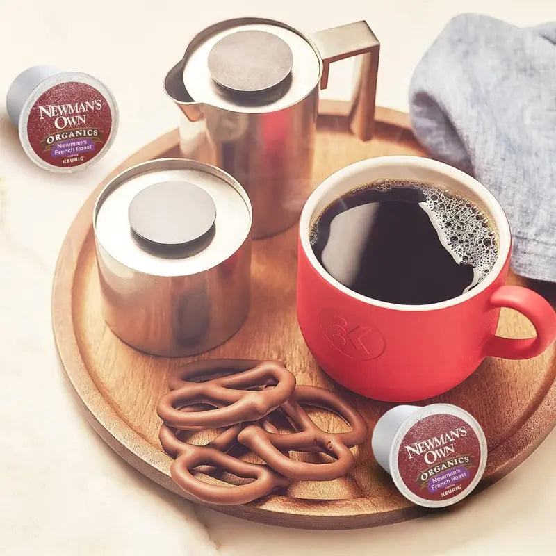 Newman's Own Organics French Roast Dark Coffee K-Cup Pods, 96 Count - 5000203555