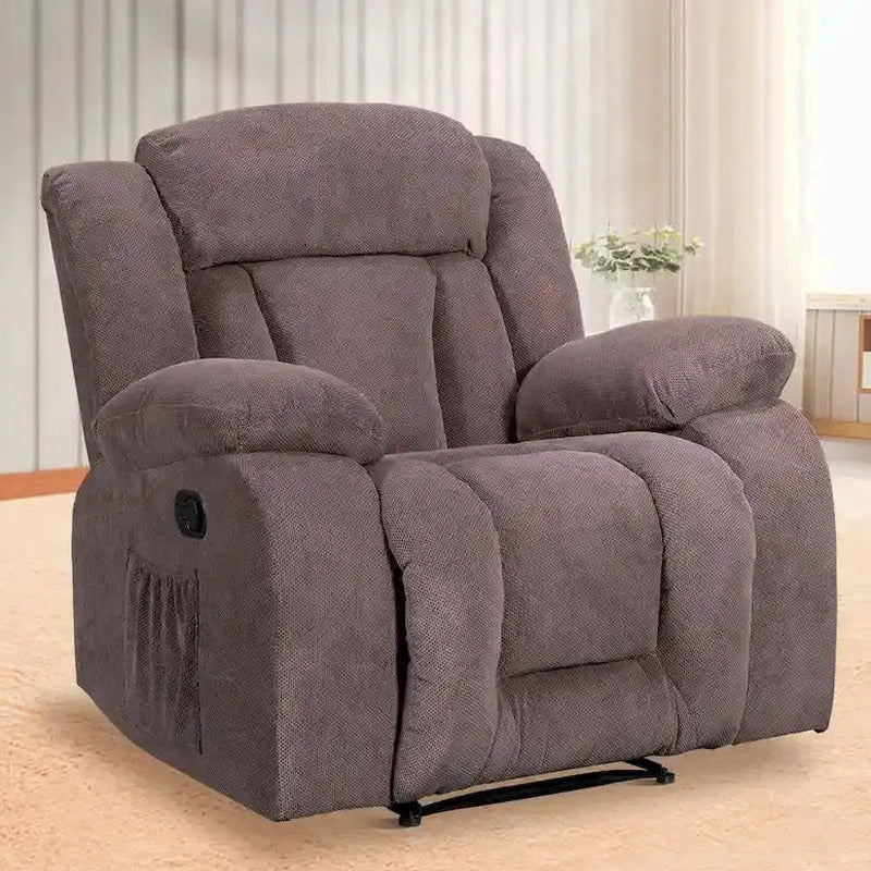 Heated Massaging Recliner Chair, 65L x 37W x 41H