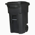 Toter 64 gal. Black Wheeled Trash Can With Lid - 25564-W2BLK