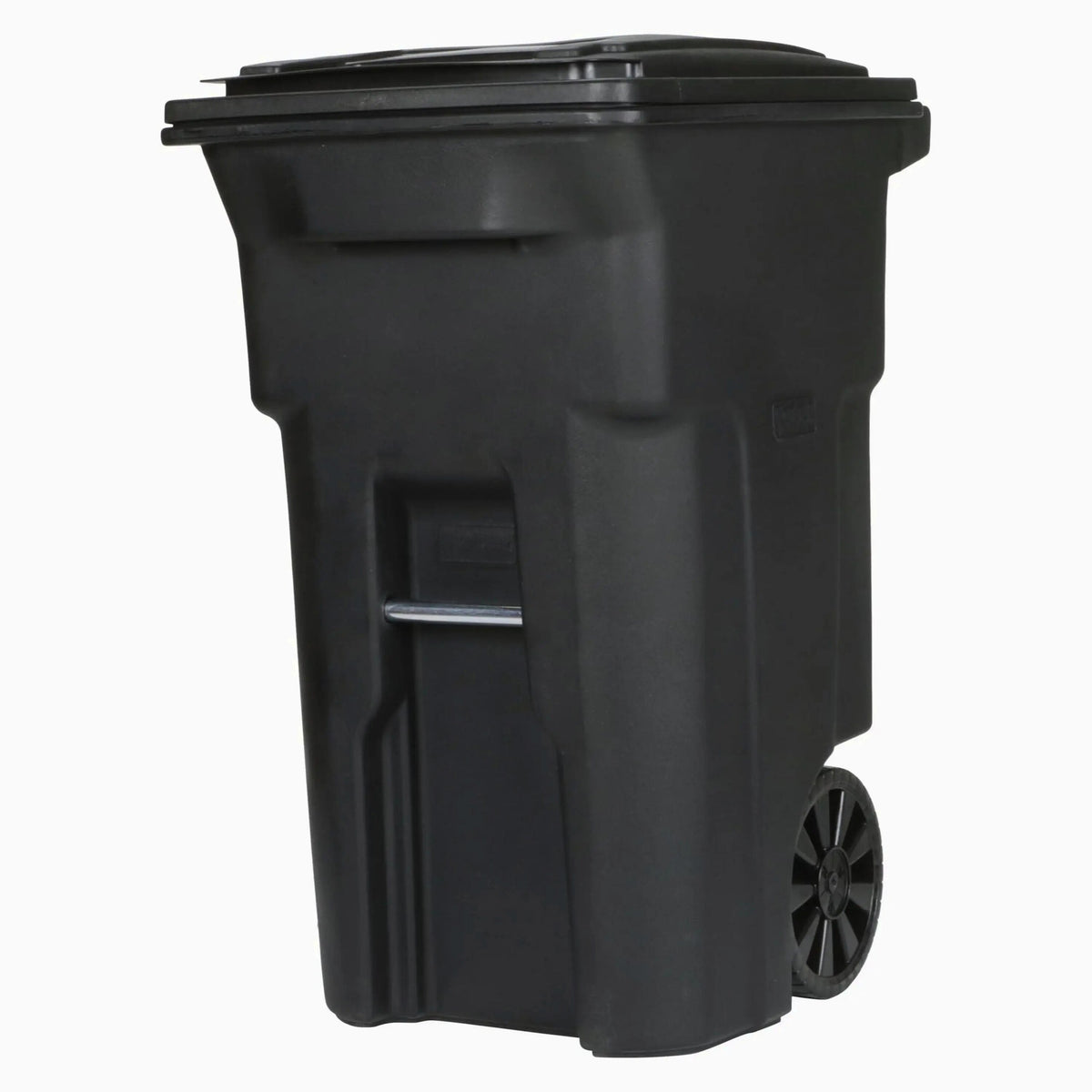 Toter 64 gal. Black Wheeled Trash Can With Lid - 25564-W2BLK
