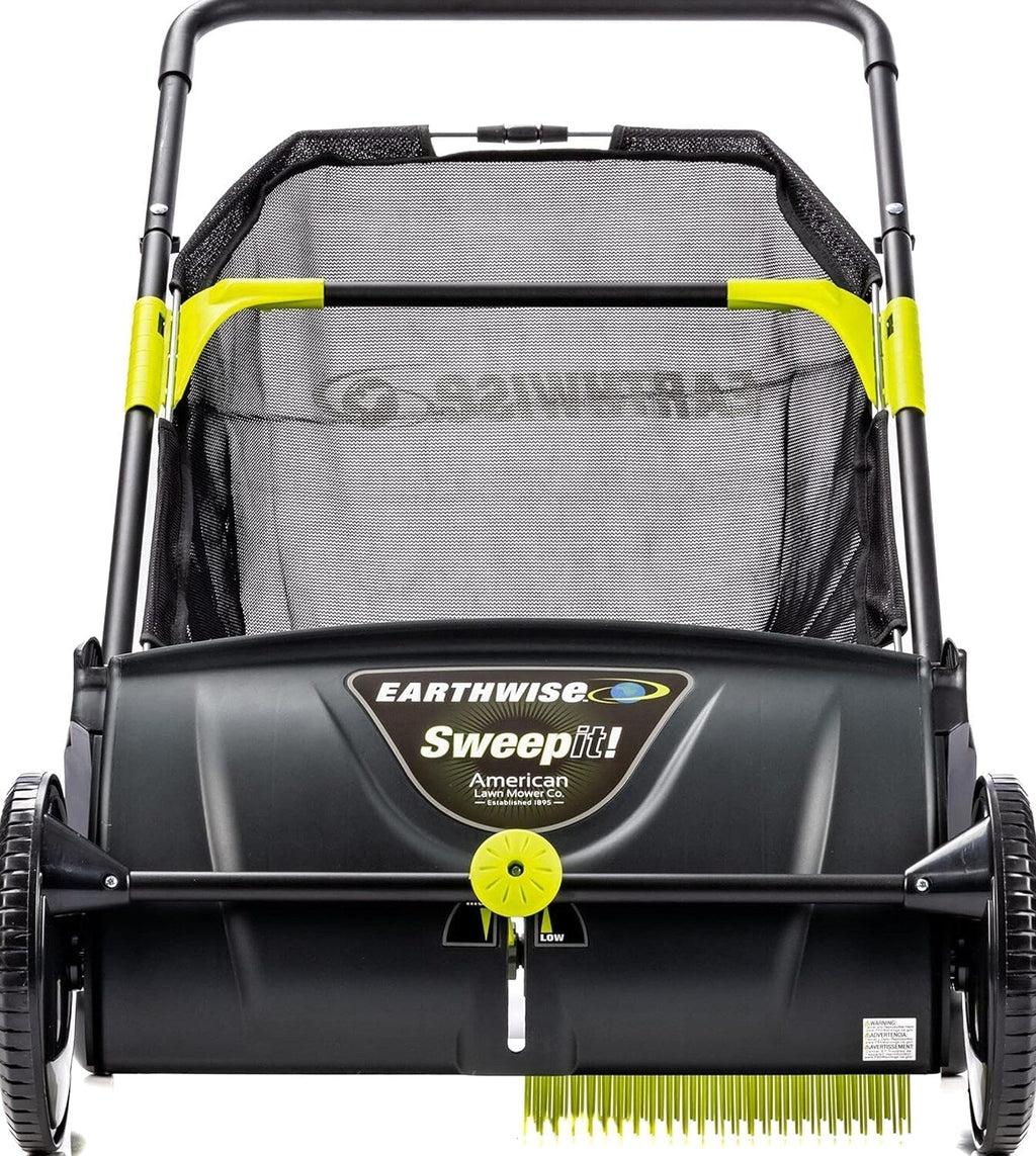 21-Inch Leaf And Grass Push Lawn Sweeper, Black