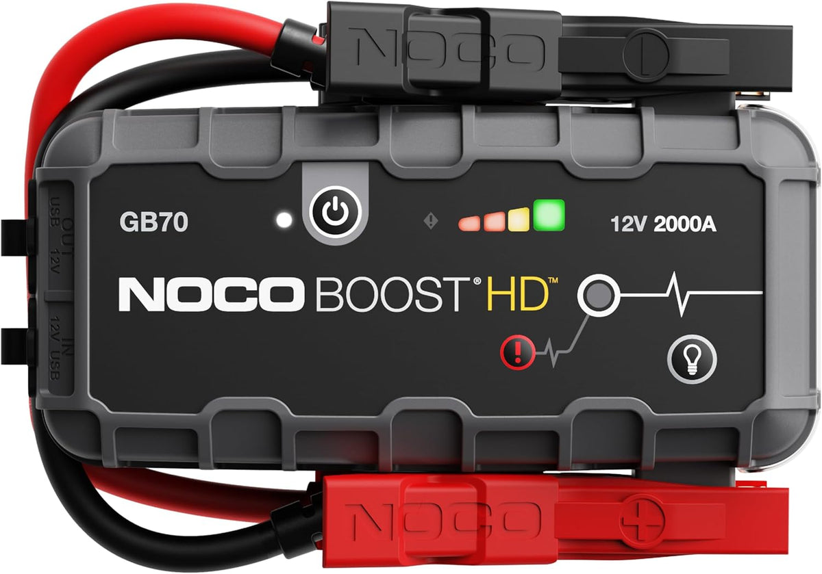 2000A UltraSafe 12V Lithium Jump Starter and Power Bank - 8.0L Gas and 6.0L Diesel Engines