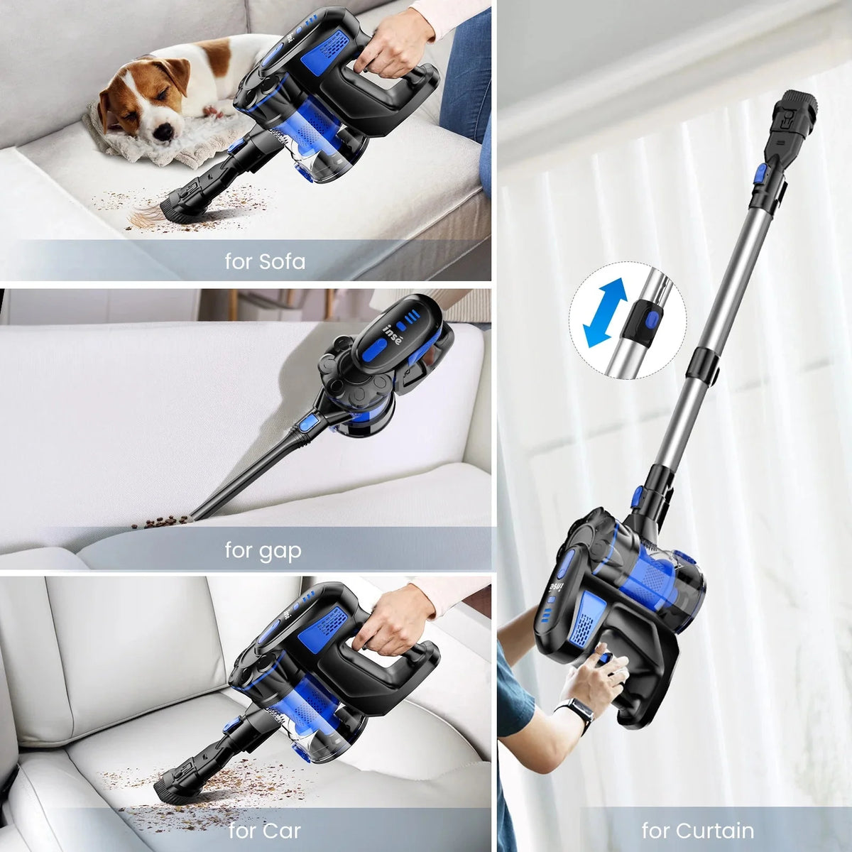 INSE 6-in-1 Cordless Stick Vacuum - V770