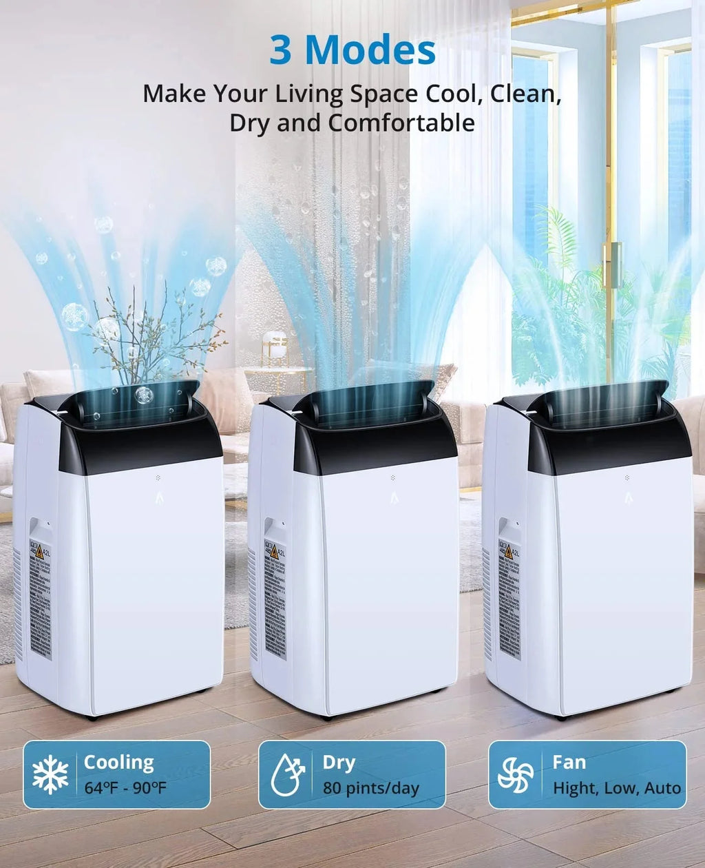 EastVita Portable Air Conditioner 10000 BTU With Remote Control And Window Kit