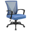 Ergonomic Mesh Mid-Back Office Chair With Adjustable Lumbar Support, 300 lbs Capacity