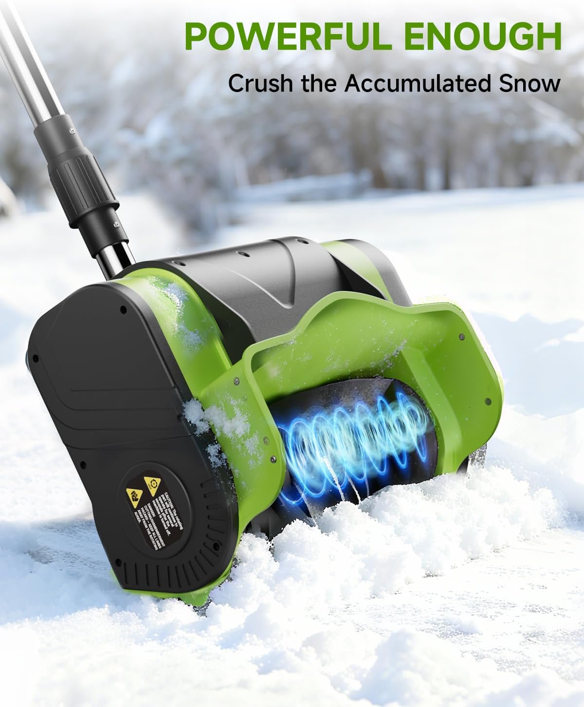 Cordless Electric Snow Shovel 20V 12-Inch 4-Ah With Battery And Quick Charger