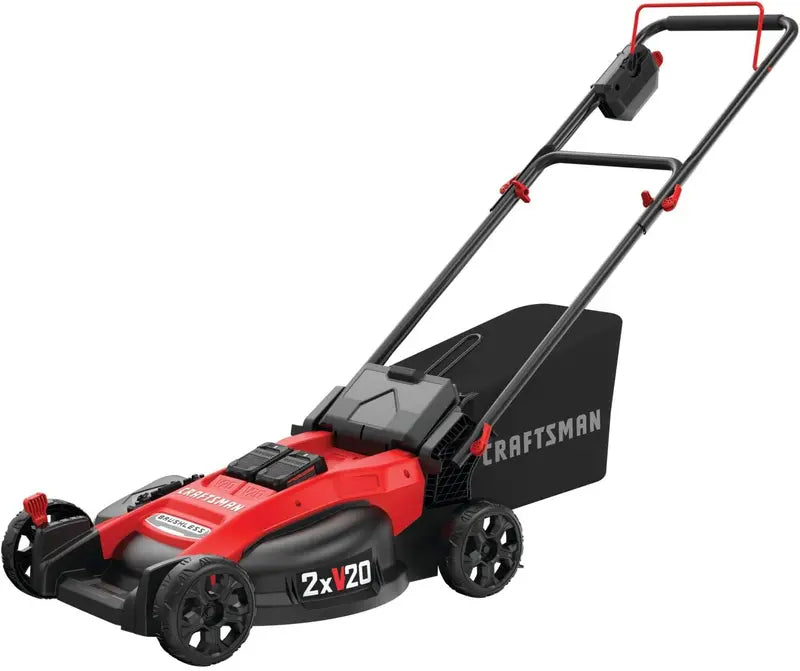 Craftsman V20 Cordless Lawn Mower And Leaf Blower Kit With Grass Bag, Battery And Charger