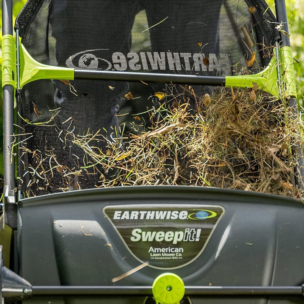 21-Inch Leaf And Grass Push Lawn Sweeper, Black