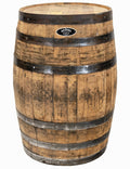 Real Wood Products Jack Daniel's Oak Whiskey Barrel, 53 Gallon, 35 in H x 26 in D, Barrel Brown