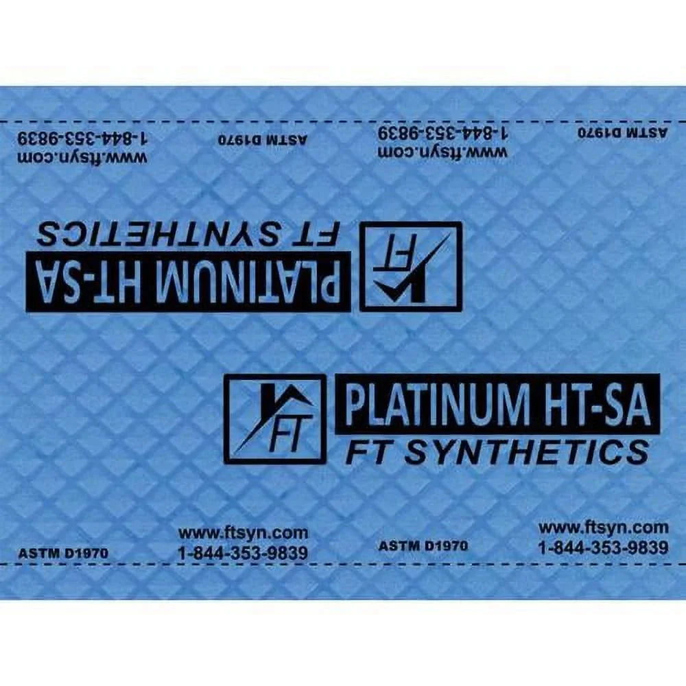 FT Synthetics Self-Adhering Underlayment, 200 Square Feet, 36 in x 67 Feet - Platinum HT