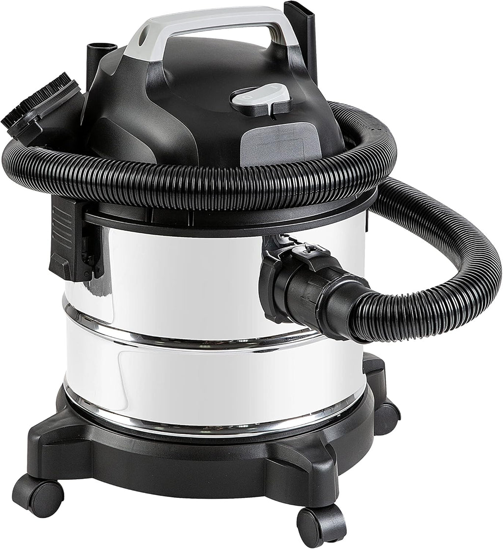 Wet-Dry Vacuum Cleaner, 4-Gallon, 3 Horsepower, Stainless Steel, Gray/Black