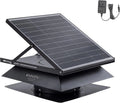 Wall Mount Solar Exhaust Fan, Black, 35W, 1200 CFM